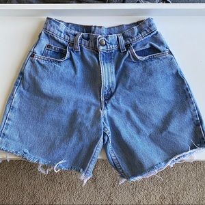 High waisted vintage Levi denim shorts